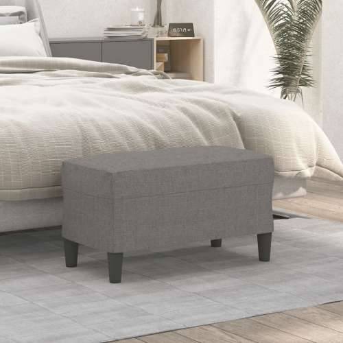 Klupa tamnosiva 70 x 35 x 41 cm od tkanine - Tamno siva 70 x 35 x 41 cm Cijena