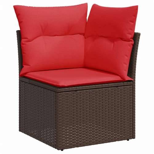 Vrtna garnitura - 8-dijelni set vrtnih sofa od poliratana s jastucima crni bagrem - Smeđa sa spremištem 1 Cijena