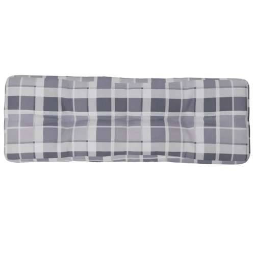 Jastuk za palete sivi karirani 120 x 40 x 12 cm od tkanine - Sivi karirani uzorak 120 x 40 x 12 cm 1 Cijena