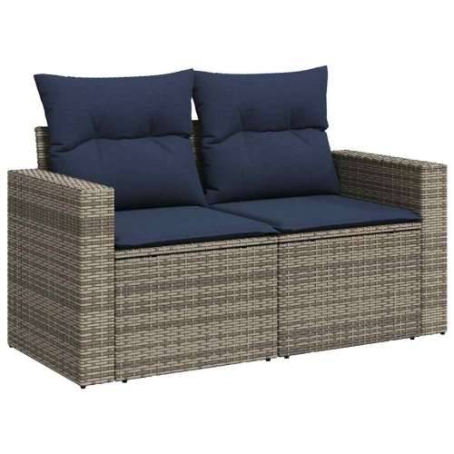 Vrtna garnitura - 11-dijelni set vrtnih sofa od poliratana s jastucima sivi - Siva 1 Cijena