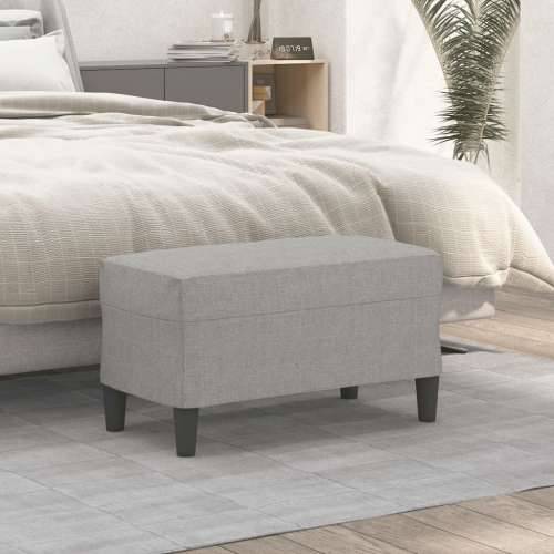 Klupa svjetlosiva 70 x 35 x 41 cm od tkanine - Svjetlosiva 70 x 35 x 41 cm Cijena