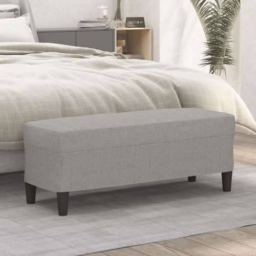 Klupa svjetlosiva 100 x 35 x 41 cm od tkanine - Svjetlosiva 100 x 35 x 41 cm Cijena