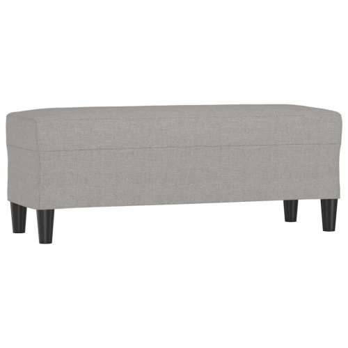 Klupa svjetlosiva 100 x 35 x 41 cm od tkanine - Svjetlosiva 100 x 35 x 41 cm Cijena