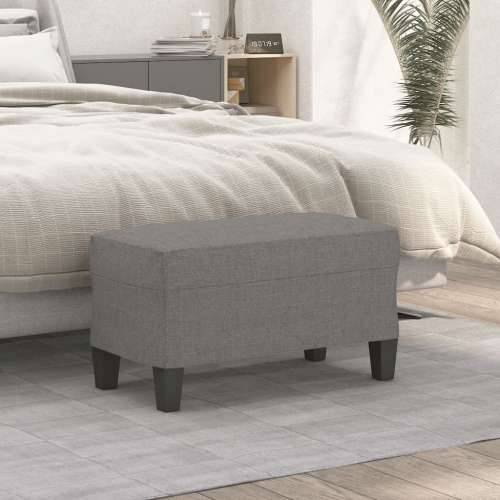 Klupa tamnosiva 70 x 35 x 41 cm od tkanine - Tamno siva 70 x 35 x 41 cm Cijena