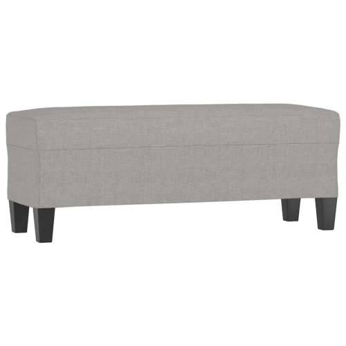 Klupa svjetlosiva 100 x 35 x 41 cm od tkanine - Svjetlosiva 100 x 35 x 41 cm Cijena