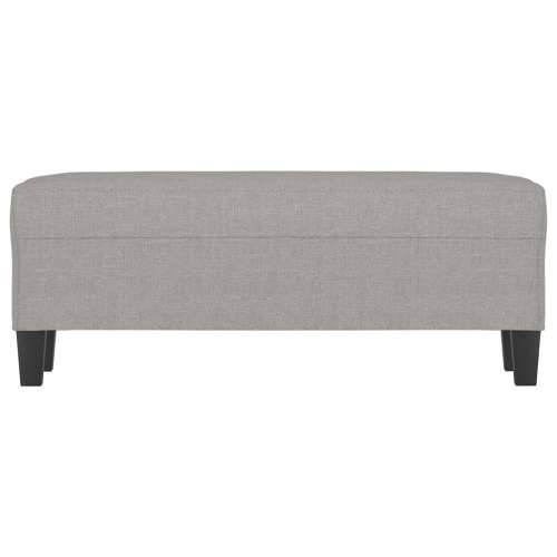 Klupa svjetlosiva 100 x 35 x 41 cm od tkanine - Svjetlosiva 100 x 35 x 41 cm Cijena