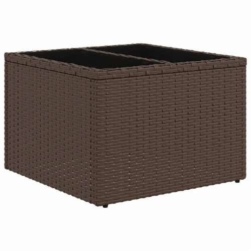 Vrtna garnitura - 10-dijelni set vrtnih sofa od poliratana s jastucima smeđi - Smeđe-crvena 1 Cijena