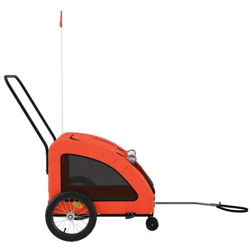 Prikolica za bicikl za ljubimce narančasta od tkanine i željeza - Narančasta 63.5 x 124.5 x 66 cm Cijena