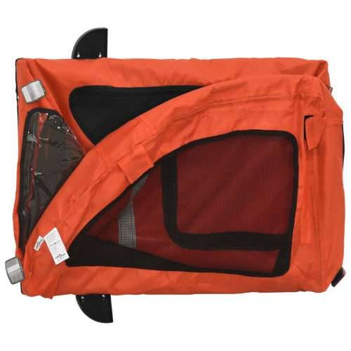 Prikolica za bicikl za ljubimce narančasta od tkanine i željeza - Narančasta 63.5 x 124.5 x 66 cm Cijena
