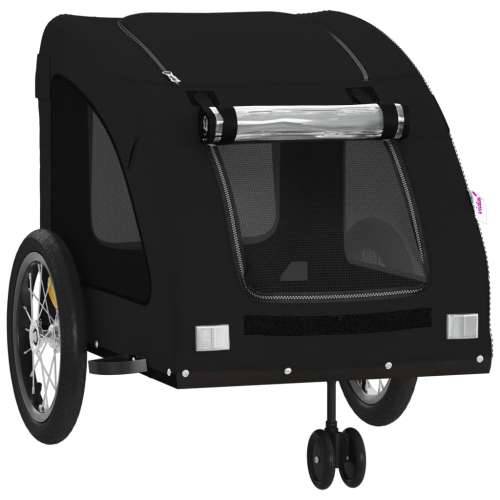 Prikolica za bicikl za ljubimce crna od tkanine i željeza - Crna 63.5 x 124.5 x 66 cm Cijena