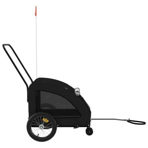 Prikolica za bicikl za ljubimce crna od tkanine i željeza - Crna 63.5 x 124.5 x 66 cm Cijena