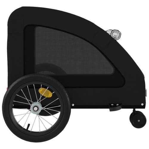 Prikolica za bicikl za ljubimce crna od tkanine i željeza - Crna 63.5 x 124.5 x 66 cm Cijena