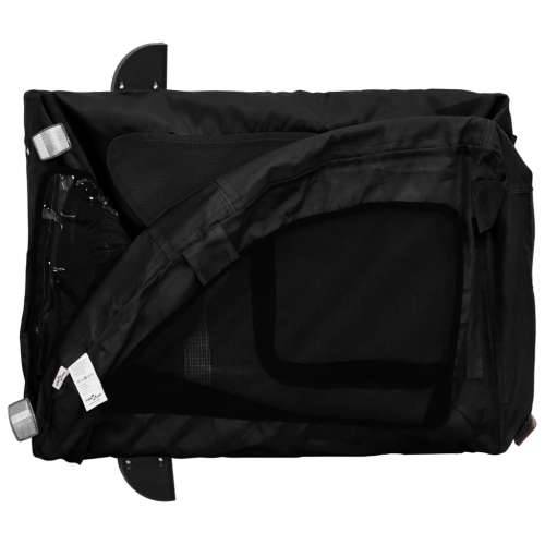 Prikolica za bicikl za ljubimce crna od tkanine i željeza - Crna 63.5 x 124.5 x 66 cm Cijena