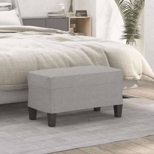 Klupa svjetlosiva 70 x 35 x 41 cm od tkanine - Svjetlosiva 70 x 35 x 41 cm Cijena