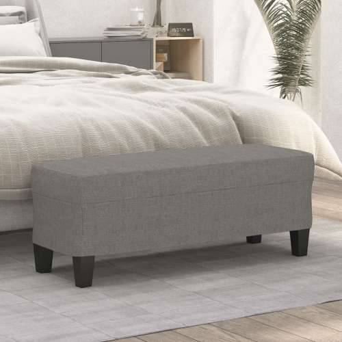 Klupa tamnosiva 100 x 35 x 41 cm od tkanine - Tamno siva 100 x 35 x 41 cm Cijena