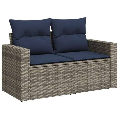 Vrtna garnitura - 12-dijelni set vrtnih sofa od poliratana s jastucima sivi - Siva 1 Cijena