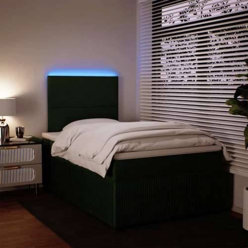 Box spring krevet s madracem tamnozeleni 120x200 cm baršunasti - Tamnozelena 120 x 200 cm Gladak dizajn Cijena