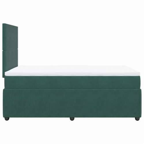 Box spring krevet s madracem tamnozeleni 120x200 cm baršunasti - Tamnozelena 120 x 200 cm Gladak dizajn Cijena