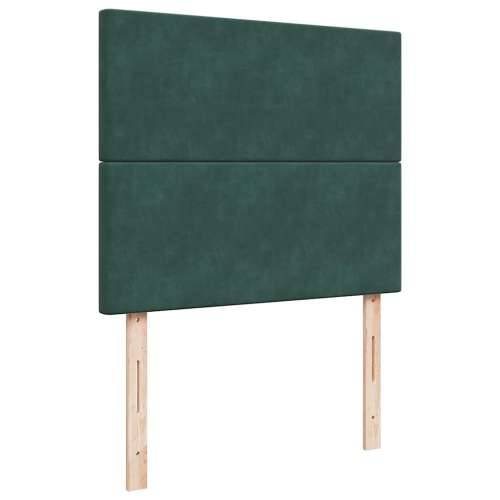 Box spring krevet s madracem tamnozeleni 120x200 cm baršunasti - Tamnozelena 120 x 200 cm Gladak dizajn Cijena