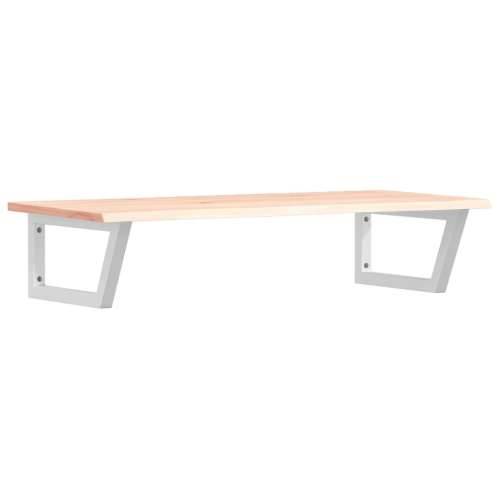 Zidna polica za Lavabo - Umivaonik od čelika i masivne hrastovine - Smeđa i bijela 100 x 50 x 2 cm 1 Trapez Cijena
