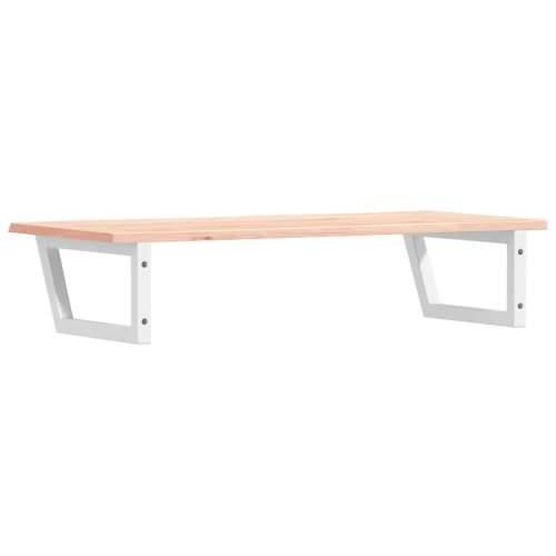 Zidna polica za Lavabo - Umivaonik od čelika i masivne hrastovine - Smeđa i bijela 100 x 50 x 2 cm 1 Trapez Cijena