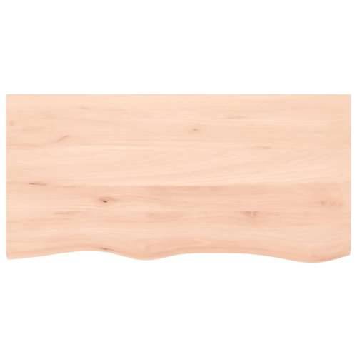 Zidna polica za Lavabo - Umivaonik od čelika i masivne hrastovine - Smeđa i bijela 100 x 50 x 2 cm 1 Trapez Cijena
