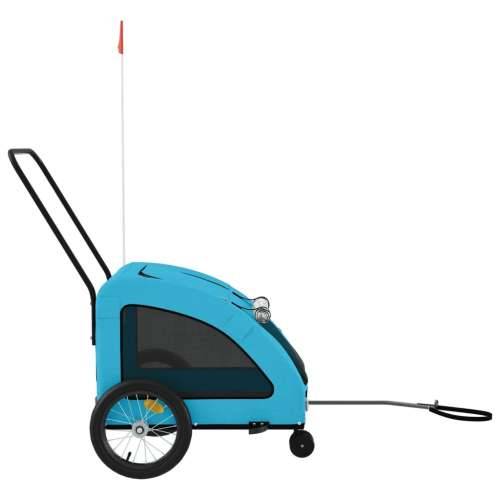 Prikolica za bicikl za ljubimce plava od tkanine i željeza - Plava 63.5 x 124.5 x 66 cm Cijena