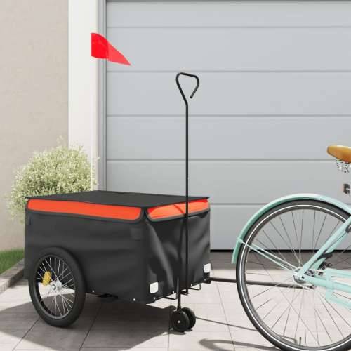 Prikolica za bicikl crno-narančasta 30 kg željezna - orange 124 x 53 x 45 cm Cijena