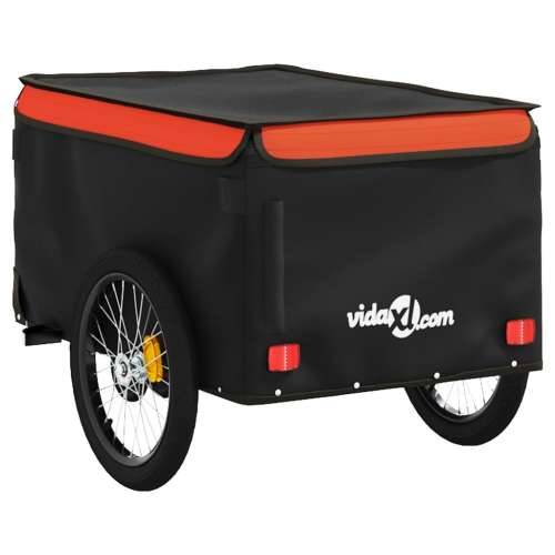 Prikolica za bicikl crno-narančasta 30 kg željezna - orange 124 x 53 x 45 cm Cijena