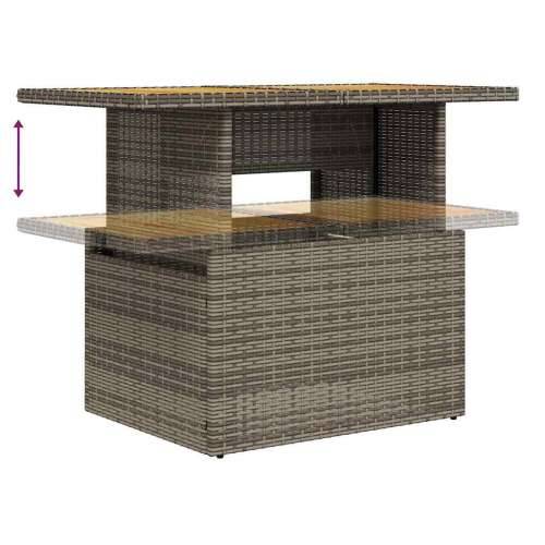 Vrtna garnitura - 7-dijelni set vrtnih sofa sivi od poliratana - Siva 1 Cijena