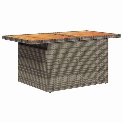 Vrtna garnitura - 10-dijelni set vrtnih sofa od poliratana s jastucima sivi - Siva 1 Cijena