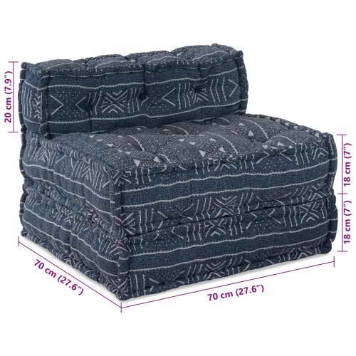Trogtkavni Modularni Pouf Sofa Konvertibilna Indigo Tkanina Cijena