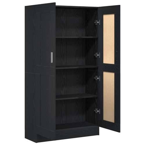 Kablari za knjige 2 komada Crni hrast 165x30,5x150 cm od drva Cijena