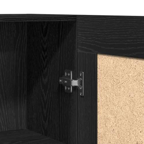 Kablari za knjige 2 komada Crni hrast 165x30,5x150 cm od drva Cijena