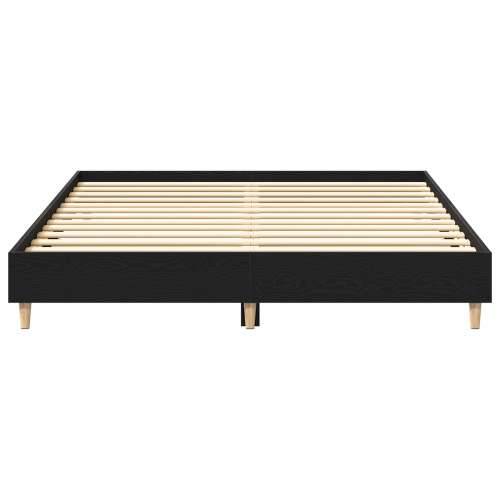 Krevetni Okvir Crna Hrastovina 140x200 cm Inženjerska Drva Cijena