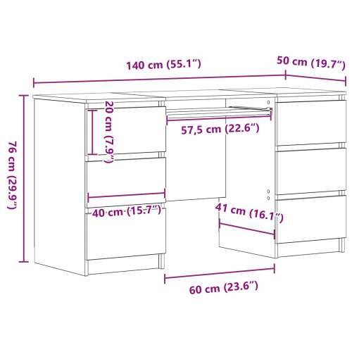 Stolovi 2 kom Crna Hrast 140x50x76 cm Konstruirano drvo Cijena