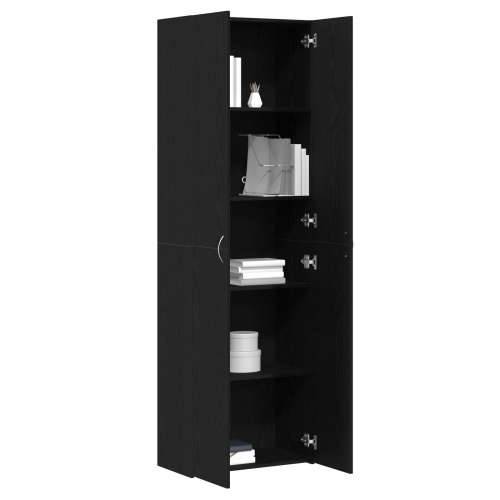 Uredski ormar crna hrast 60x32x190 cm od konstruiranog drva Cijena