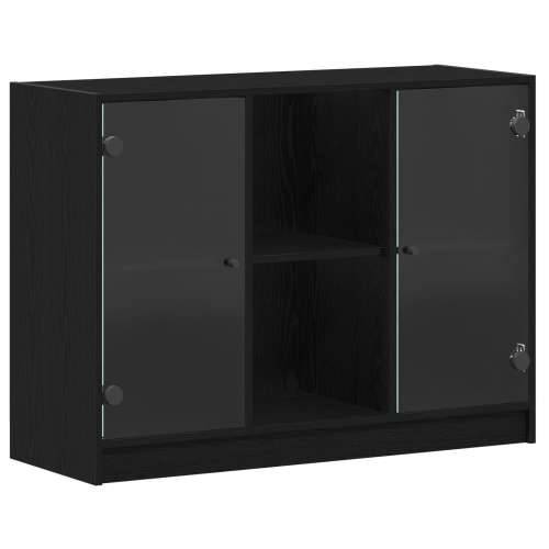 Sideboard Crna Hrast 102x37x75,5 cm Igračka Drvo Cijena