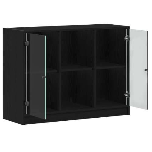 Sideboard Crna Hrast 102x37x75,5 cm Igračka Drvo Cijena