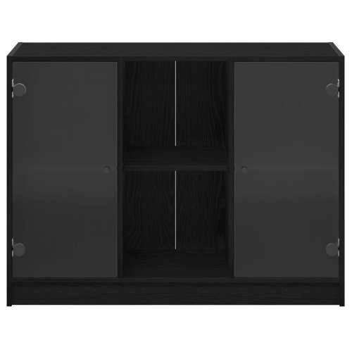 Sideboard Crna Hrast 102x37x75,5 cm Igračka Drvo Cijena