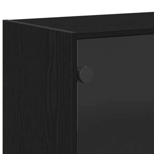 Sideboard Crna Hrast 102x37x75,5 cm Igračka Drvo Cijena