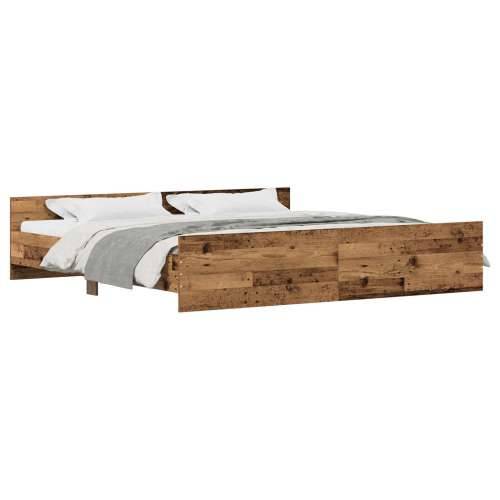 Krevet od starog drva 200x200 cm od materijala sa drvnom jezgrom Cijena