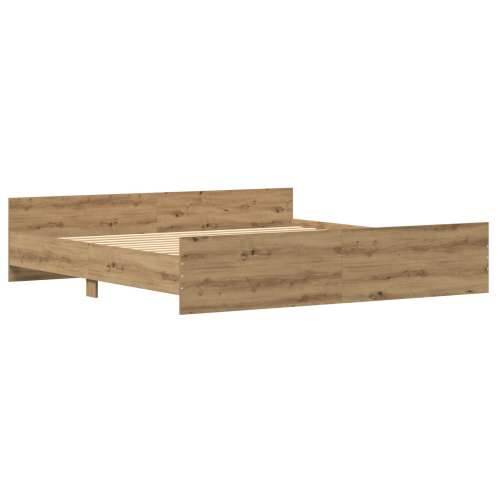 Krevet okvir Umjetni hrast 200x200 cm Konstruirano drvo Cijena