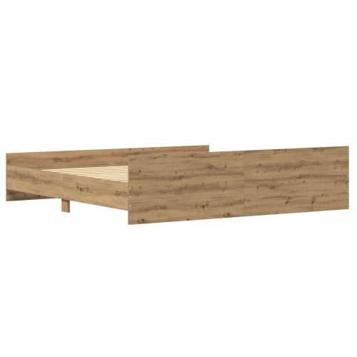 Krevet okvir Umjetni hrast 200x200 cm Konstruirano drvo Cijena