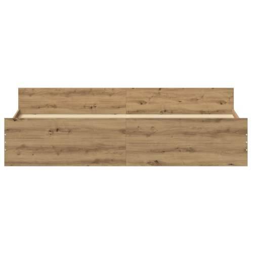 Krevet okvir Umjetni hrast 200x200 cm Konstruirano drvo Cijena