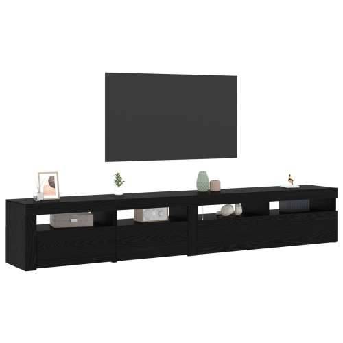 TV kabinets 2 kom s LED svjetlima crni hrast inženjersko drvo, TV kabinets s LED crni hrast 120x35x40 cm inženjersko drvo Cijena