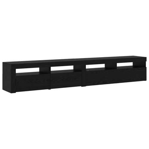 TV kabinets 2 kom s LED svjetlima crni hrast inženjersko drvo, TV kabinets s LED crni hrast 120x35x40 cm inženjersko drvo Cijena