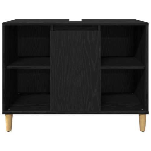 3-dijelni set namještaja za kupaonicu crni hrast konstruirano drvo, ormarić za kupaonicu crni hrast 30x30x190 cm konstruirano dr Cijena