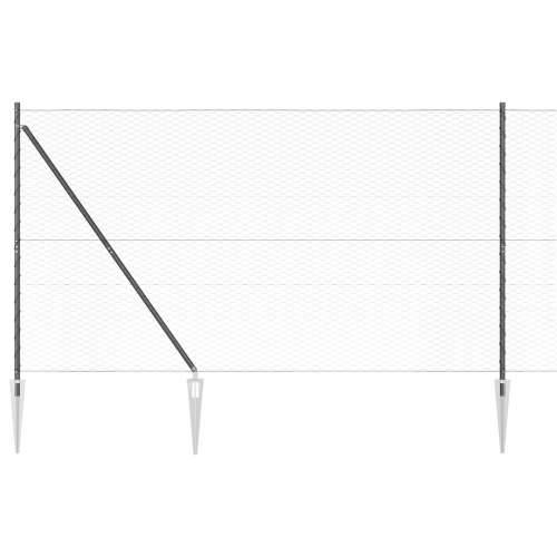 Set Ogra Set od 2 Siva Čelik 25 x 1.5 m Sklopivo Vanjska Ogra Cijena