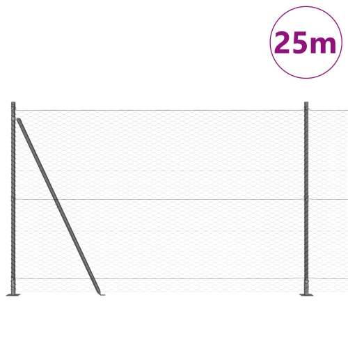 Set Ograde Set od 2 Siva Čelik 25 x 1,5 m Izdržljivo Cijena